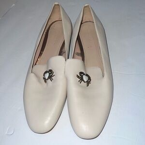 ZARA - EMBELLISHED LEATHER FLAT LOAFERS with Crab/Heart